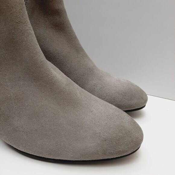 SUPERDRY Yasmin Ankle Boots Genuine Suede Leather Block Heel Grey Sz 9 - Picture 5 of 16